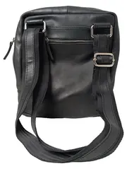 Vorschaubild 2 von Damen Umhängetasche Schwarz Leder Elegant Business Schultertasche
