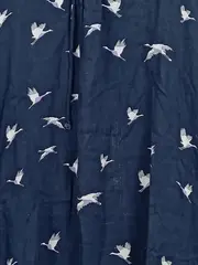 Vorschaubild 7 von Damen Freizeitkleid Gr. 36 S Blau Vogelmuster Rüschen Casual