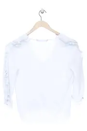 Vorschaubild 2 von Damen Bluse Gr. 32/XS Blau Casual Rüschen Wickeloptik