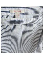 Vorschaubild 2 von Damen Bluse Carmen-Ausschnitt Gestreift Weiß Gr. 38, M