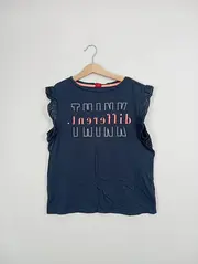 Vorschaubild 2 von Mädchen T-Shirt Gr. 152 Blau Casual Schriftzug