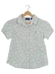 Vorschaubild 1 von Damen Freizeithemd Gr. 40/L Weiß Grafisch Casual