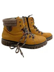 Vorschaubild 1 von Damen Stiefeletten Gr. 41 Gelb Leder Outdoor Boots gefüttert