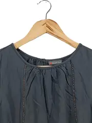 Vorschaubild 3 von Damen Top Grau Gr. 42/XL Viskose Casual