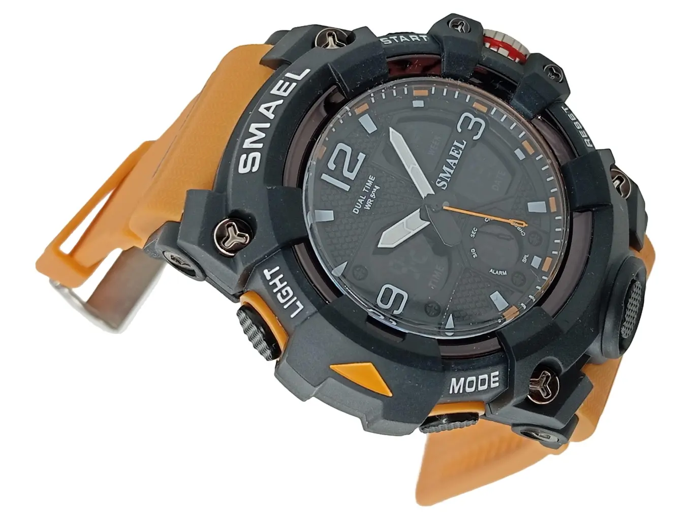 SMAEL Herren Outdoor Sport Armbanduhr Digital Analog Schwarz Kunststoff