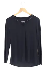Vorschaubild 1 von Damen Langarmshirt Gr. 36/S Blau Casual Elegant Viskose