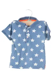 Vorschaubild 1 von Poloshirt Kinder Jungen Gr. 74 Blau Sterne Kurzarm Casual