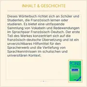 Vorschaubild 4 von PONS Französisch Deutsch Wörterbuch Teil 1 Schule Studium TB