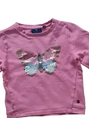 Vorschaubild 2 von Pullover Mädchen Rosa Tiermotive Pailletten Baumwolle Gr. 104