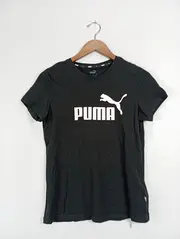 Vorschaubild 2 von Damen T-Shirt Sportlich Schwarz Gr. 36/S Baumwolle Logo-Print