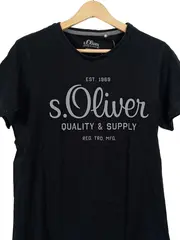 Vorschaubild 4 von Herren T-Shirt Schwarz Gr. S Casual Logo-Print