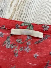 Vorschaubild 4 von Damen Bluse Top Leinen Rot Blumenmuster Einheitsgröße Casual