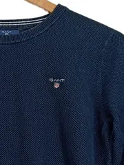 Vorschaubild 2 von Herren Pullover Gr. 46/S Blau Casual Baumwolle Strukturmuster