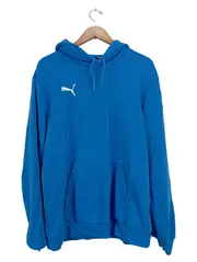 Vorschaubild 1 von Herren Kapuzenpullover Hoodie Blau Sportlich Logo Print Baumwolle UNI