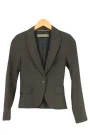 Vorschaubild 1 von Damen Blazer Gr. 34/XS Grau Business Elegant Ein-Knopf-Verschluss