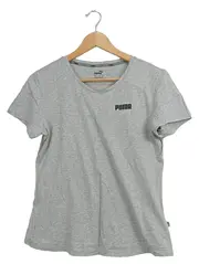 Vorschaubild 1 von Damen Sport T-Shirt Grau Gr. 40/L Sportlich Baumwolle