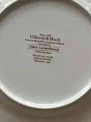 Vorschaubild 3 von Vieux Luxembourg Essteller 20cm Weiß Blumen Porzellan