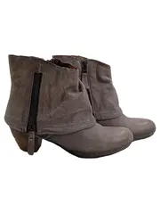 Vorschaubild 2 von Airstep Damen Stiefelette Gr. 39 Grau Leder Absatz Western Style