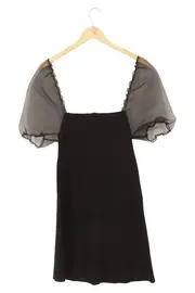 Vorschaubild 2 von Damen Cocktailkleid Schwarz Gr. 38/M Elegant Vintage Puffärmel