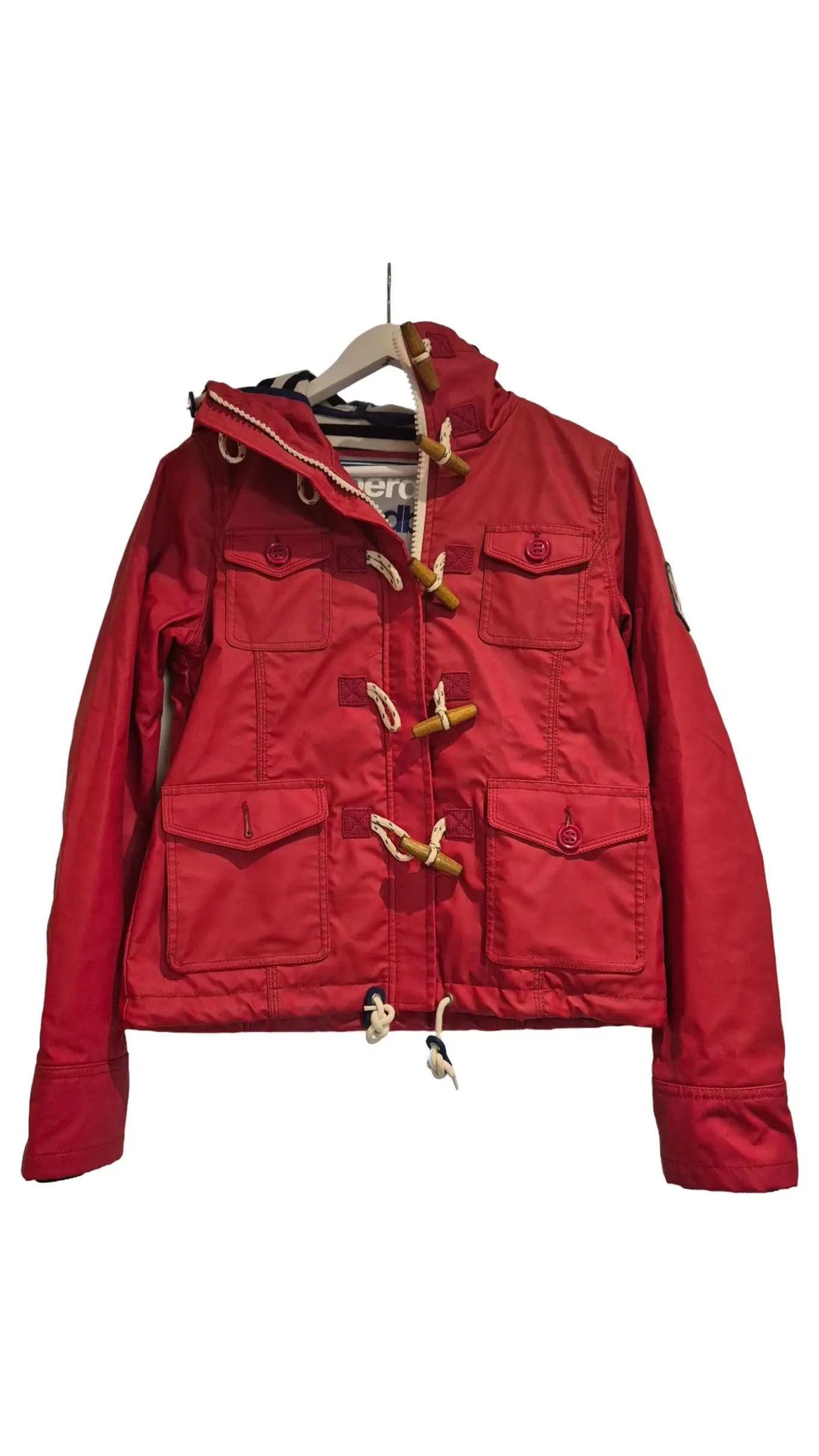 SUPERDRY Damen Regenjacke Outdoor Rot Gr. XS