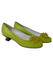 Vorschaubild 1 von Damen Tanzschuhe Gr. 36 Grün Leder Quaste Elegant