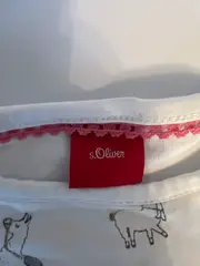 Vorschaubild 3 von Langarmshirt Tiermotiv Pailletten Häkelei Weiß Gr. 80