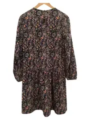 Vorschaubild 2 von Kinder Mädchen Freizeitkleid Blumenmuster Langarm Gr. 158