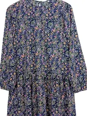Vorschaubild 4 von Kinder Mädchen Freizeitkleid Blumenmuster Langarm Gr. 158