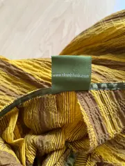 Vorschaubild 6 von Skunkfunk Faltenrock Damen Größe 42 Braun Gestreift Casual Midirock