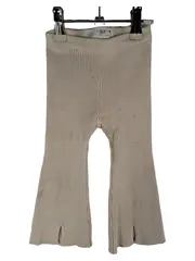 Vorschaubild 1 von Mädchen Gerippte Schlaghose Flared Gr. 86 Beige Baumwolle