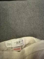 Vorschaubild 3 von Mädchen Gerippte Schlaghose Flared Gr. 86 Beige Baumwolle