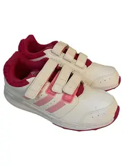 Vorschaubild 2 von Mädchen Sneaker Klettverschluss Gr. 34 Weiß Pink Sportlich