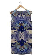 Vorschaubild 1 von . Etuikleid Damen Gr. 34/XS Mehrfarbig Abstrakt Elegant Bohemian