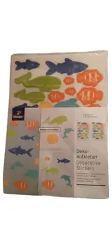 Vorschaubild 1 von Sticker Set Deko Aufkleber Meerestiere Mehrfarbig wiederverwendbar
