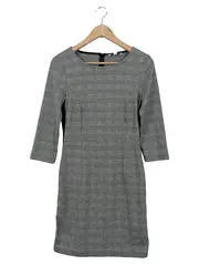 Vorschaubild 1 von Businesskleid Damen Gr. 34/XS Grau Kariert Elegant Büro