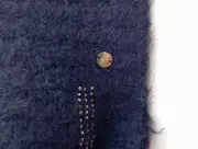 Vorschaubild 2 von Damen Loop Schal Blau Polyacryl Casual Strukturmuster 38x34cm