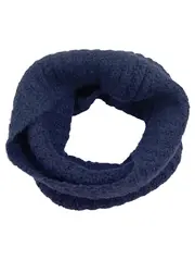 Vorschaubild 1 von Damen Loop Schal Blau Polyacryl Casual Strukturmuster 38x34cm