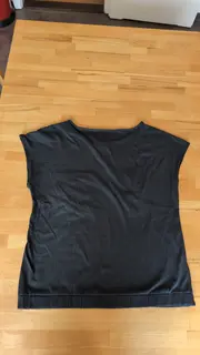 Vorschaubild 2 von EDC Damen T-Shirt Gr. 36 Schwarz Casual mit Satin-Applikationen