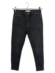 Vorschaubild 1 von Skinny Fit Jeans Damen Schwarz Gr. 40 W31 Stretch Baumwolle Hose
