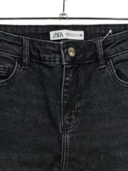 Vorschaubild 2 von Skinny Fit Jeans Damen Schwarz Gr. 40 W31 Stretch Baumwolle Hose