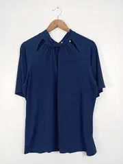 Vorschaubild 2 von Damen Blusenkleid Gr. 40/L Blau Modern