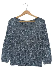 Vorschaubild 1 von Kinder Langarmshirt Gr. 164 Blau Casual Blumenmuster