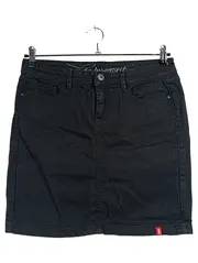 Vorschaubild 1 von EDC Damen Jeansrock Minirock Schwarz Gr. 36 Baumwolle Casual