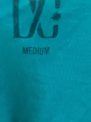 Vorschaubild 6 von Damen T-Shirt Türkis Gr. 38/M Casual Logo-Print Kurzarm