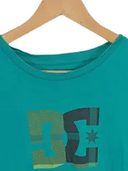 Vorschaubild 4 von Damen T-Shirt Türkis Gr. 38/M Casual Logo-Print Kurzarm