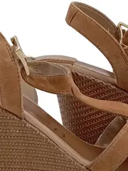 Vorschaubild 2 von Keilabsatz Sandalen Damen Gr. 37 Braun Wildleder Wedges