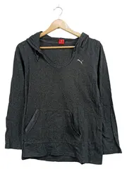 Vorschaubild 1 von Damen Kapuzenpullover Hoodie Grau Meliert Gr. 40/L Sportlich