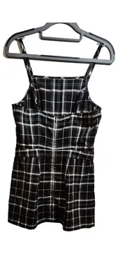 Vorschaubild 2 von Damen Freizeitkleid Kariert Minikleid Schwarz Gr. 40/L