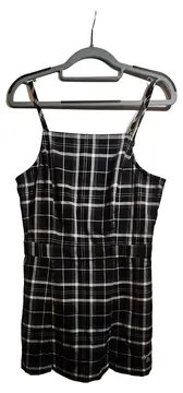 Vorschaubild 1 von Damen Freizeitkleid Kariert Minikleid Schwarz Gr. 40/L