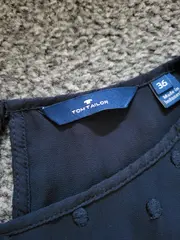 Vorschaubild 4 von Damen Hemdbluse Gr. 36 Blau Casual Langarm Viskose Punkte